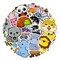 Wrapables Waterproof Vinyl Stickers for Water Bottles, Laptop, Phones, Skateboards, Decals for Teens, 100pcs Cartoon Animals